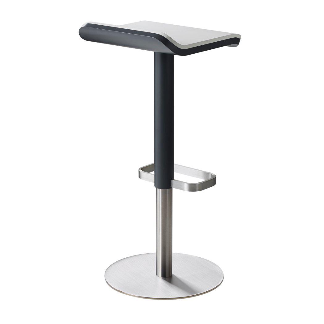 Adjustable ED Bar Stool - Anthracite & White - Moree