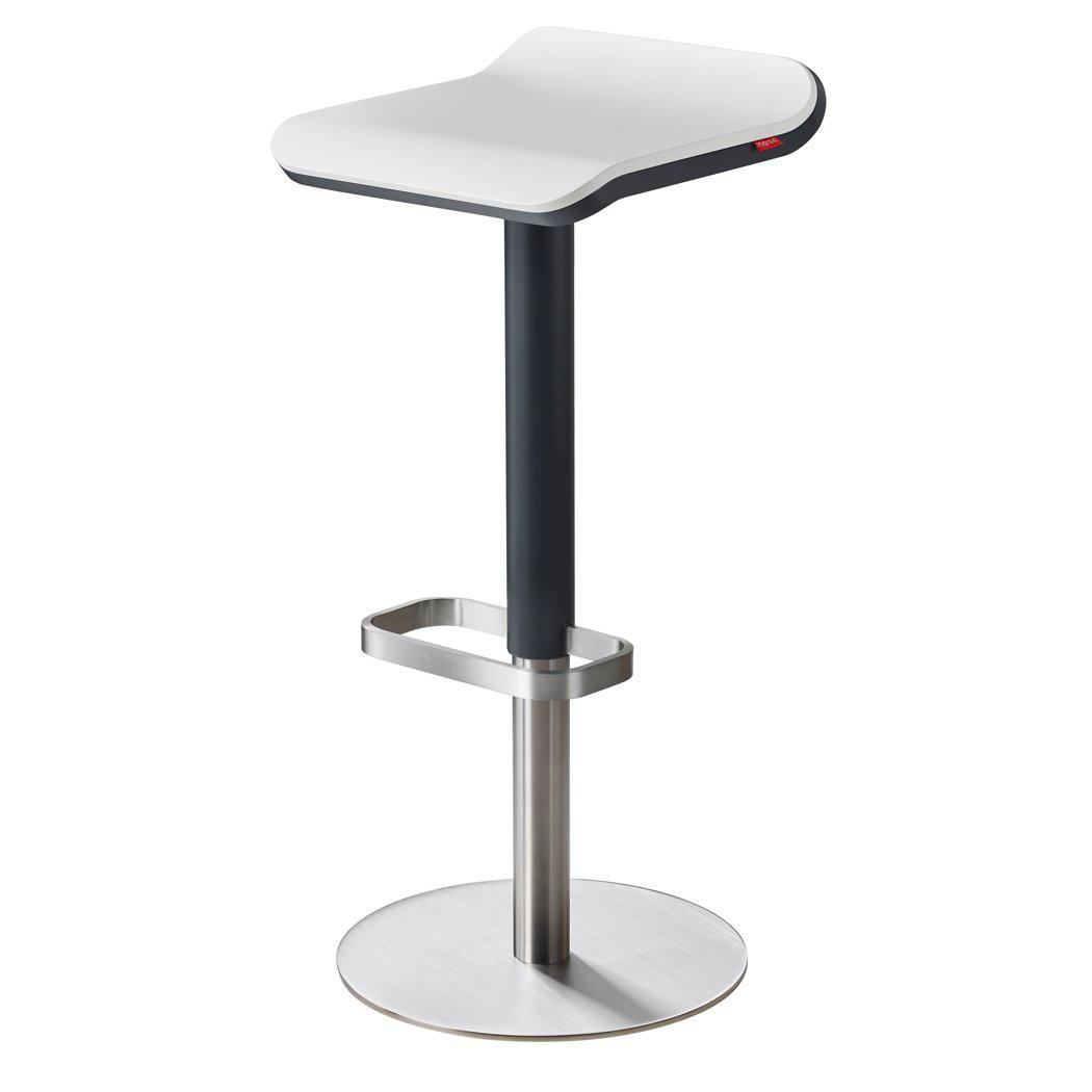 Adjustable ED Bar Stool - Anthracite & White - Moree