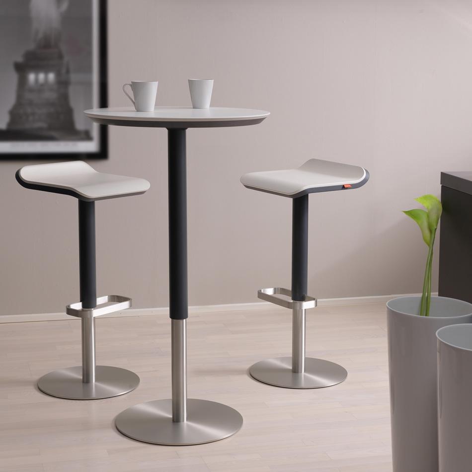 Adjustable ED Bar Stool - Anthracite & White - Moree