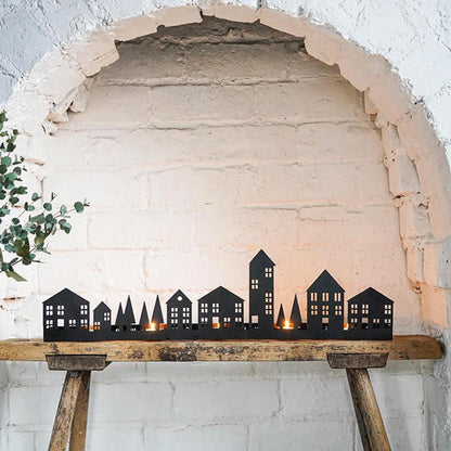 Advent Count Down Tealight Candle Holder - Black