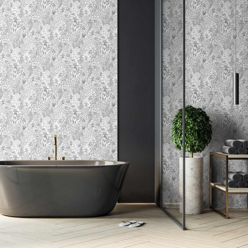 Alpine Landscape Wallpaper - Grey - Brand Mckenzie