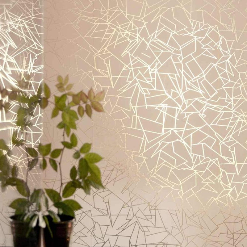 Angles Wallpaper - Pink & Gold - Erica Wakerly