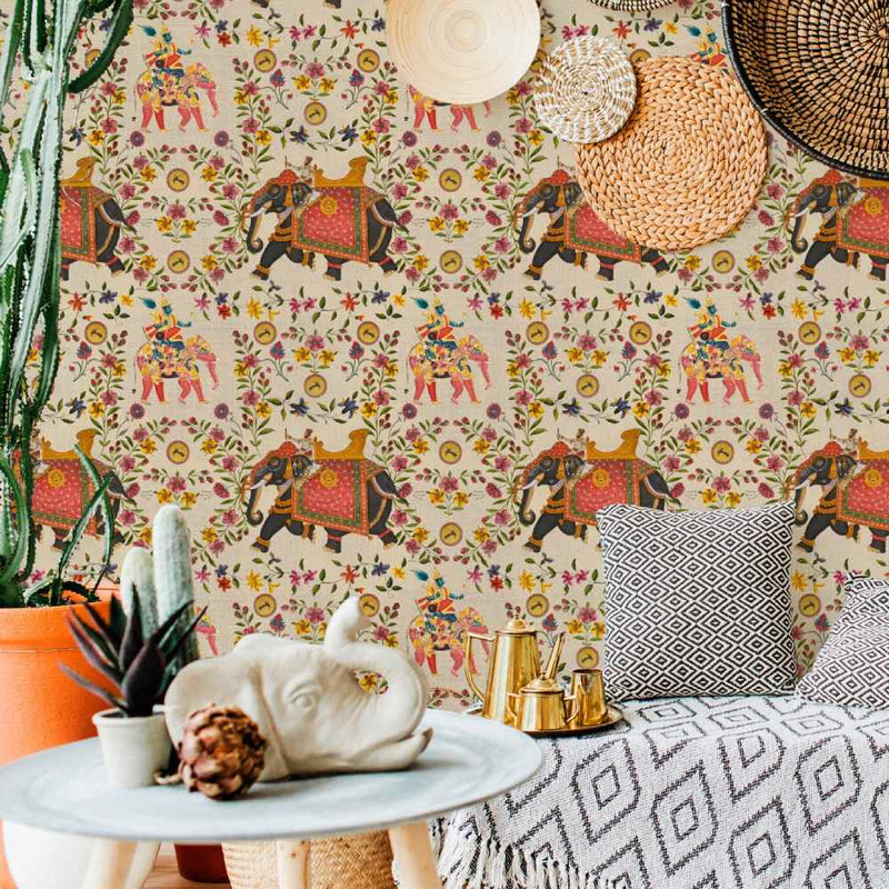 Aristocracy Taupe Wallpaper - Set of 3 Rolls - MINDTHEGAP