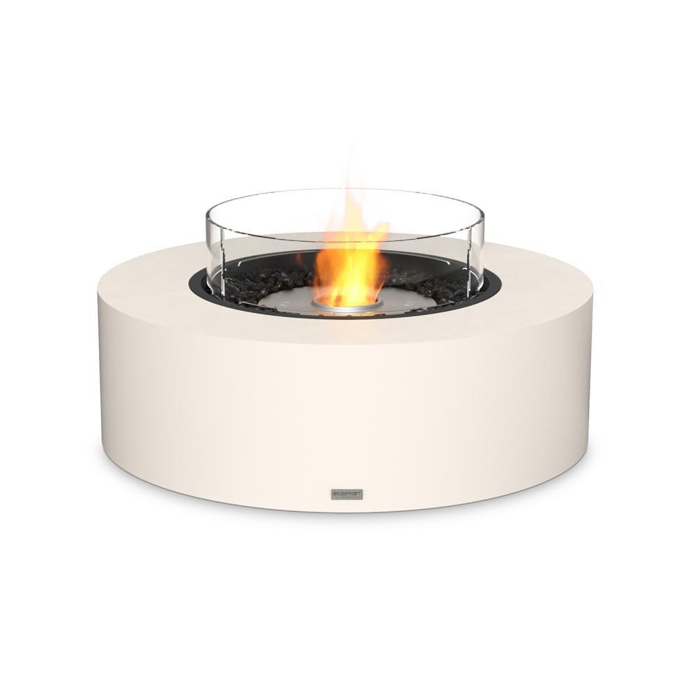 Ark 40 Bioethanol Fire Pit Table in Bone White EcoSmart Fire Garden