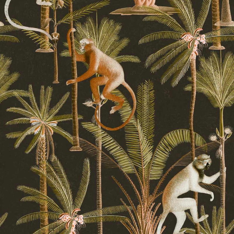 Barbados Anthracite Wallpaper - Set of 3 Rolls - MINDTHEGAP