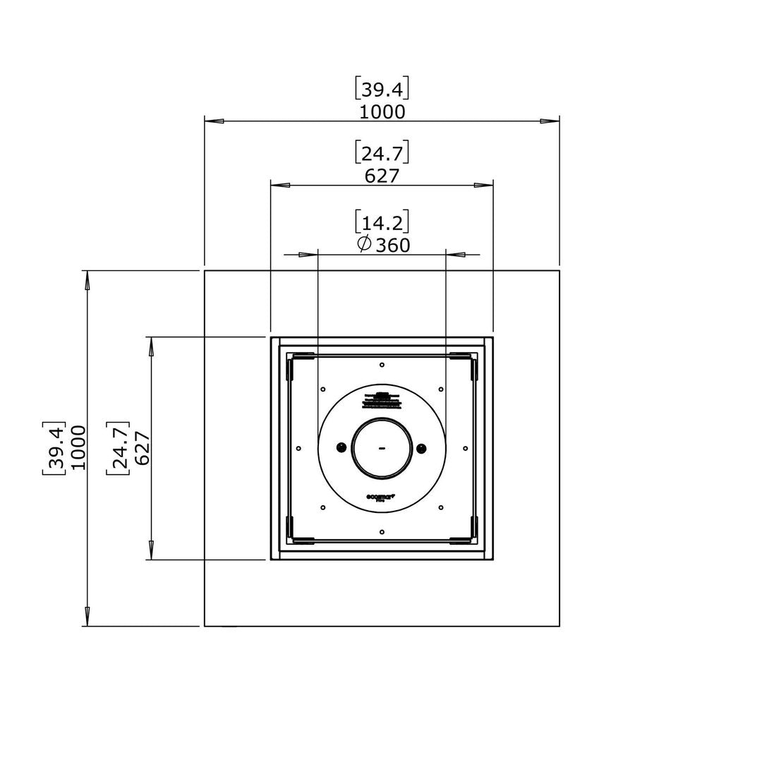 Base Bioethanol Fire Pit Table - Natural - EcoSmart Fire