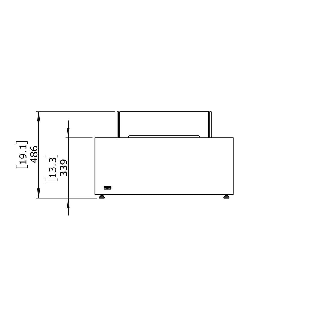 Base Bioethanol Fire Pit Table - Natural - EcoSmart Fire