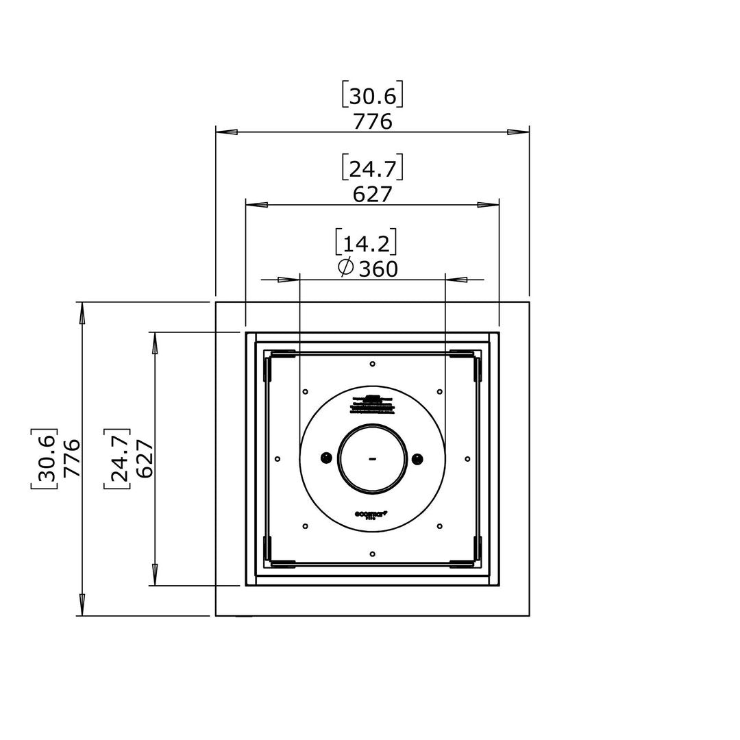 Base Bioethanol Fire Pit Table - Natural - EcoSmart Fire