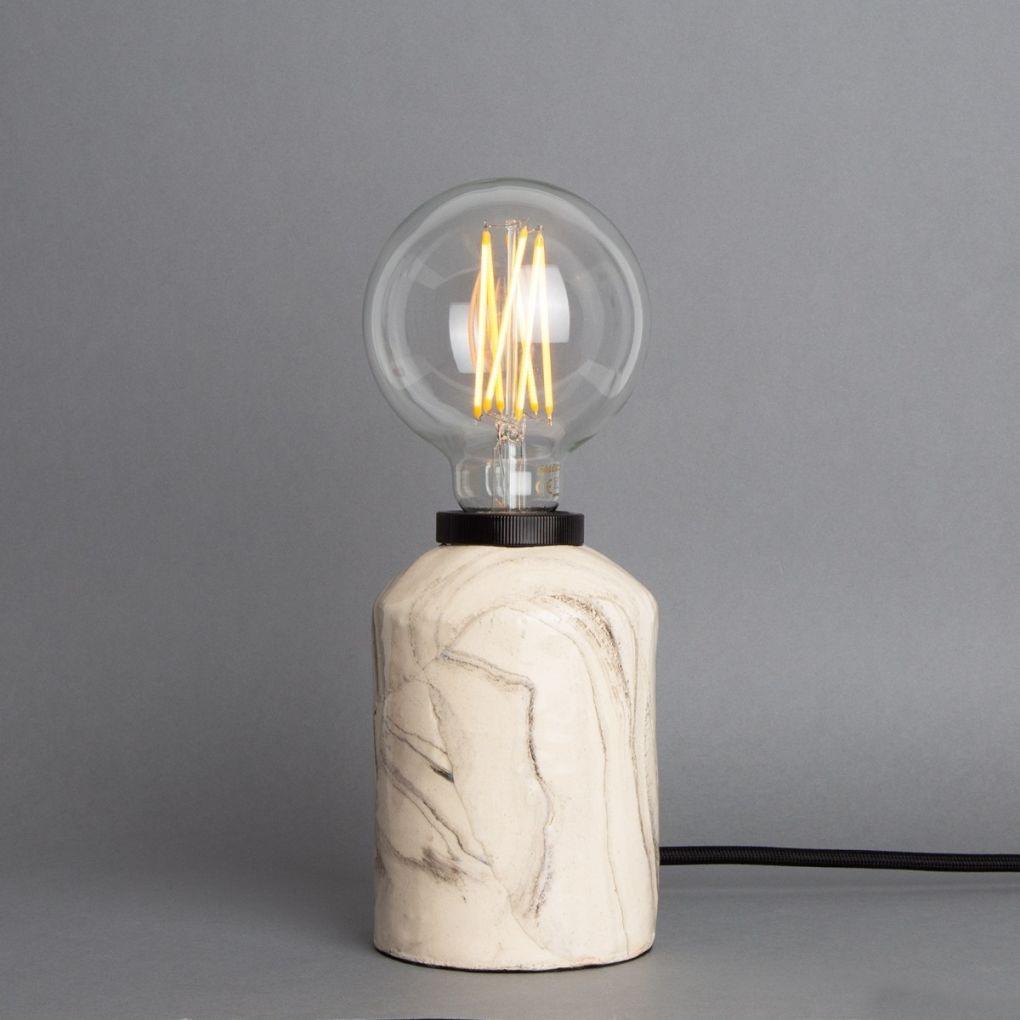Bixa Small Ceramic Table Lamp Marbled