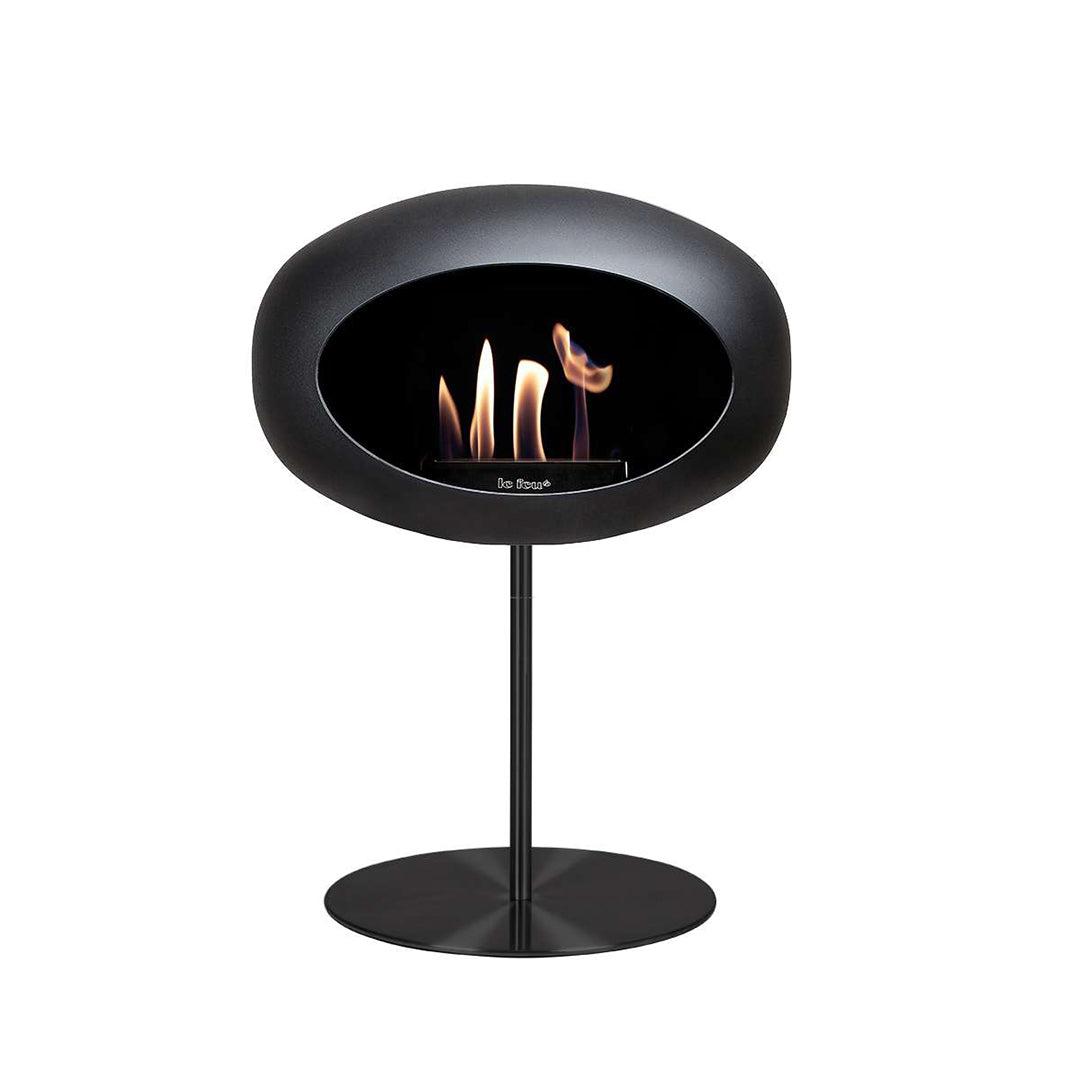 Black Ground Steel Low Bioethanol Fireplace - Le Feu