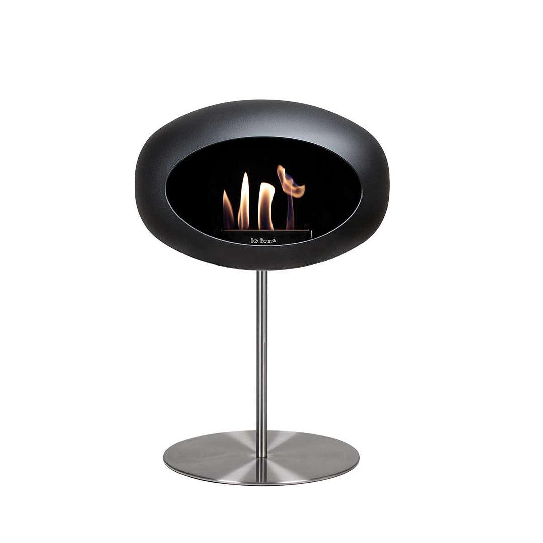 Black Ground Steel Low Bioethanol Fireplace - Le Feu