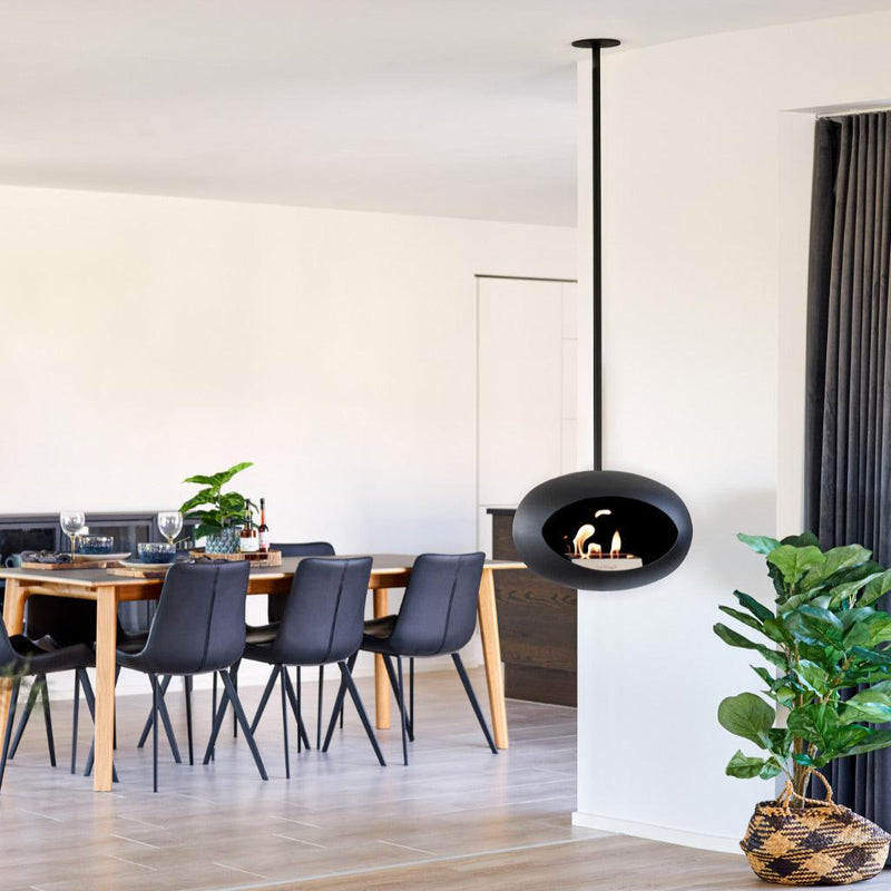 Black Sky Bioethanol Fire - Black Pole - Le Feu