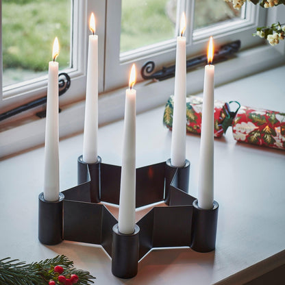Black Star Centrepiece Candle Holder