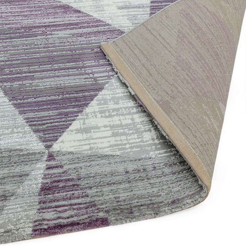 Block Angles Print Rug - Heather
