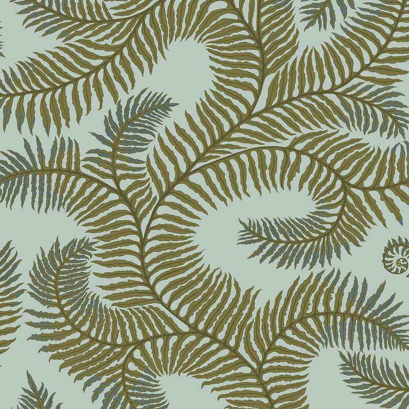 Bombe's Fernery Wallpaper - Olive & Celadon - Josephine Munsey