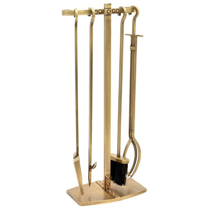 Brass Hanging Fire Tools Set