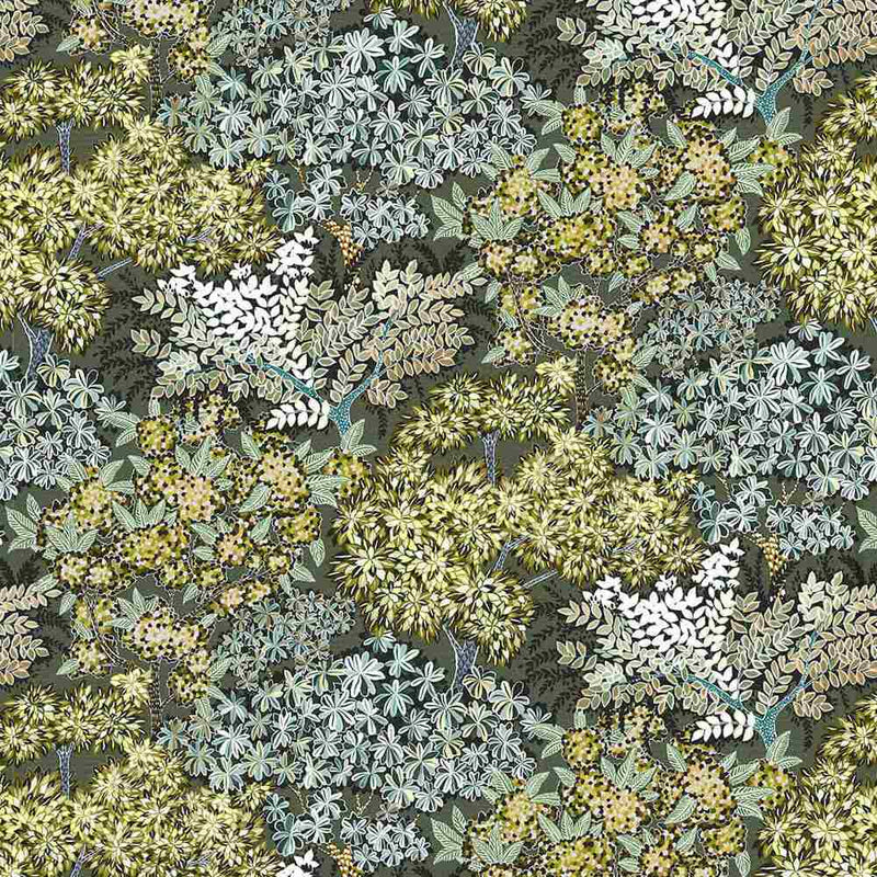 Broccoli Canopy Linen Union Fabric - Green - Josephine Munsey