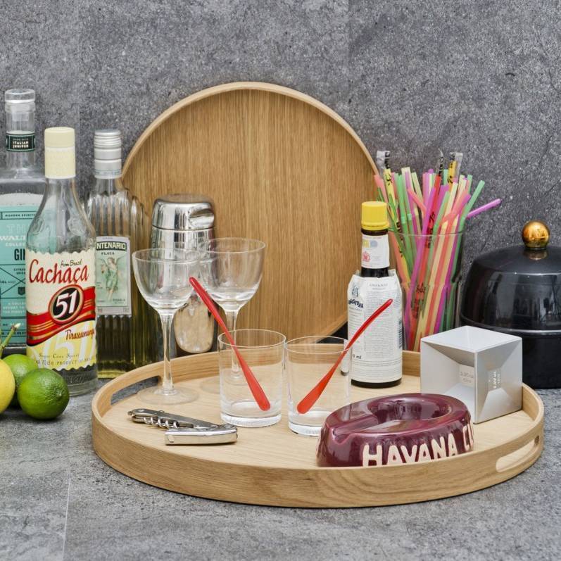 Busboy 450 Serving Tray - Oak – Lime Lace