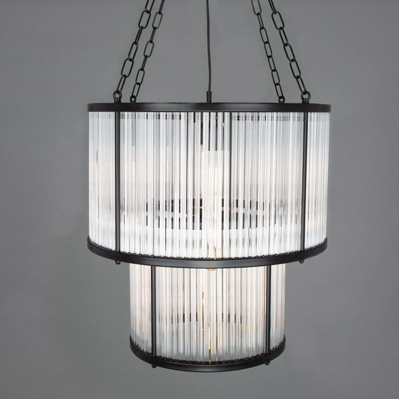 Caledon 2 Tier Chandelier with Glass Rods - Mullan Lighting