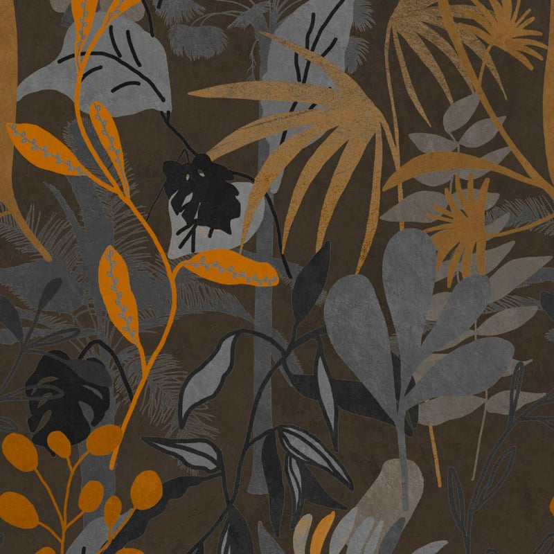 Caribbean Garden Dark Wallpaper - Set of 3 Rolls - MINDTHEGAP