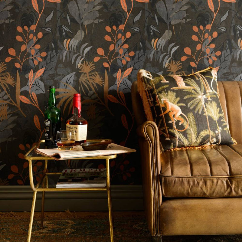 Caribbean Garden Dark Wallpaper - Set of 3 Rolls - MINDTHEGAP