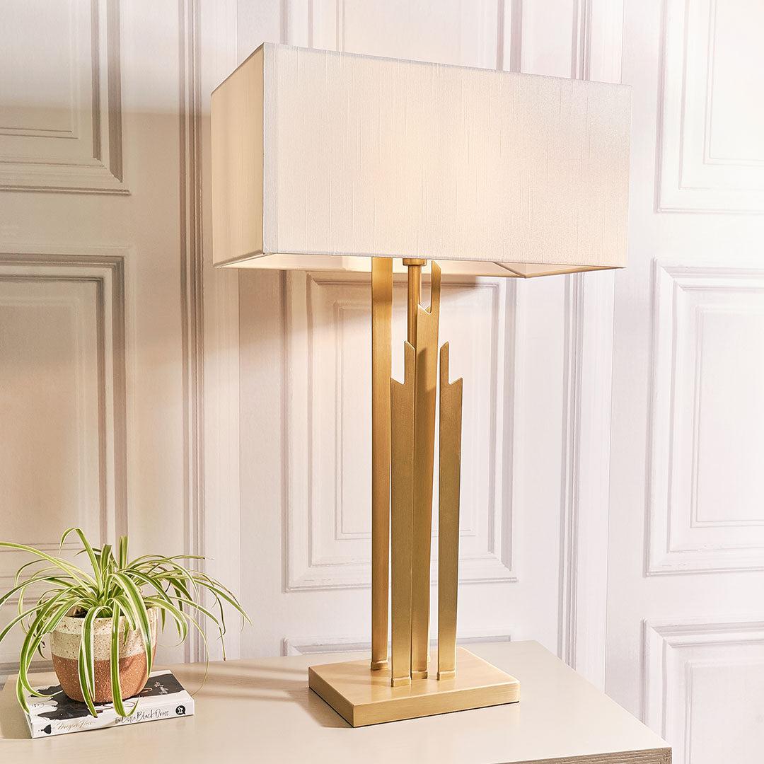 Carrick Table Lamp - Antique Brass - RV Astley