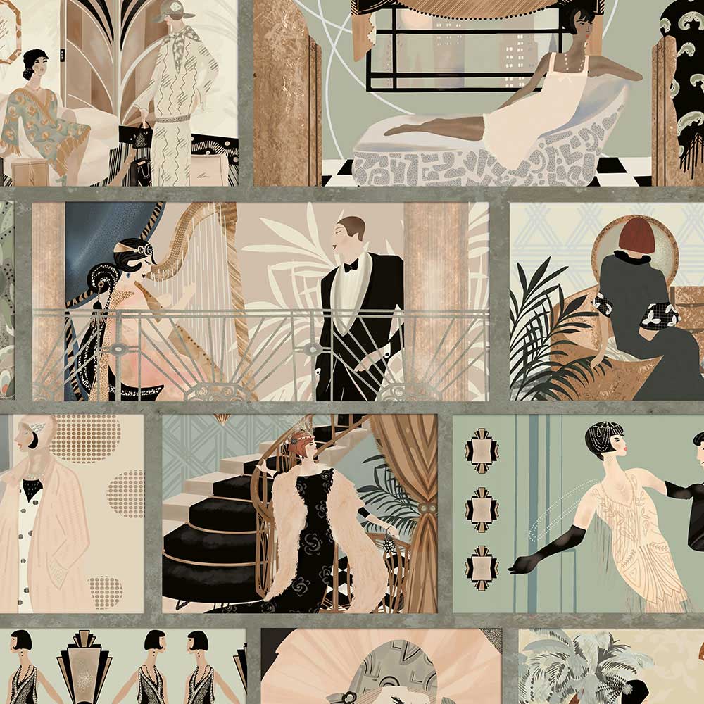 Charleston Tower Wallpaper - Vintage Multi- Brand Mckenzie