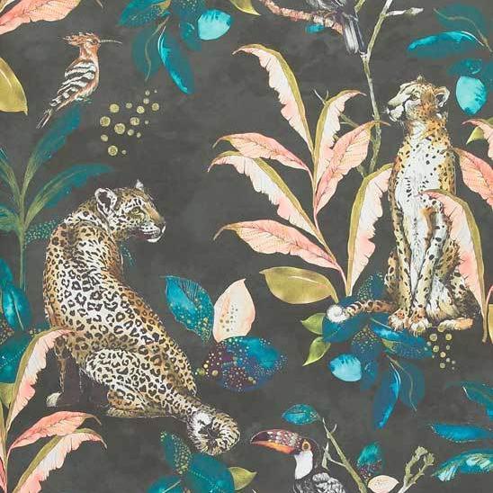 Cheetah Wallpaper - Charcoal - Graduate Collection