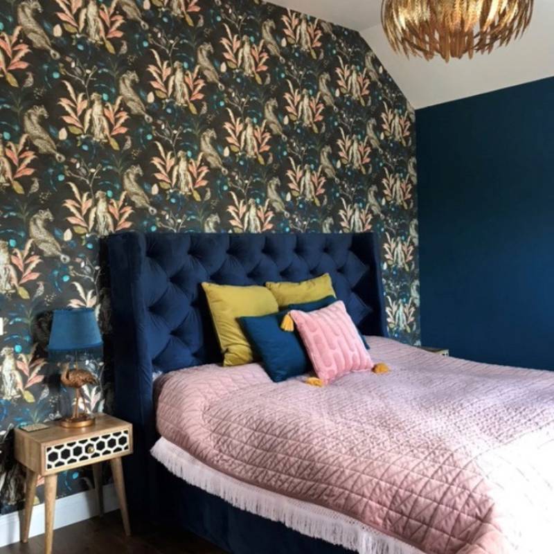 Cheetah Wallpaper - Charcoal - Graduate Collection