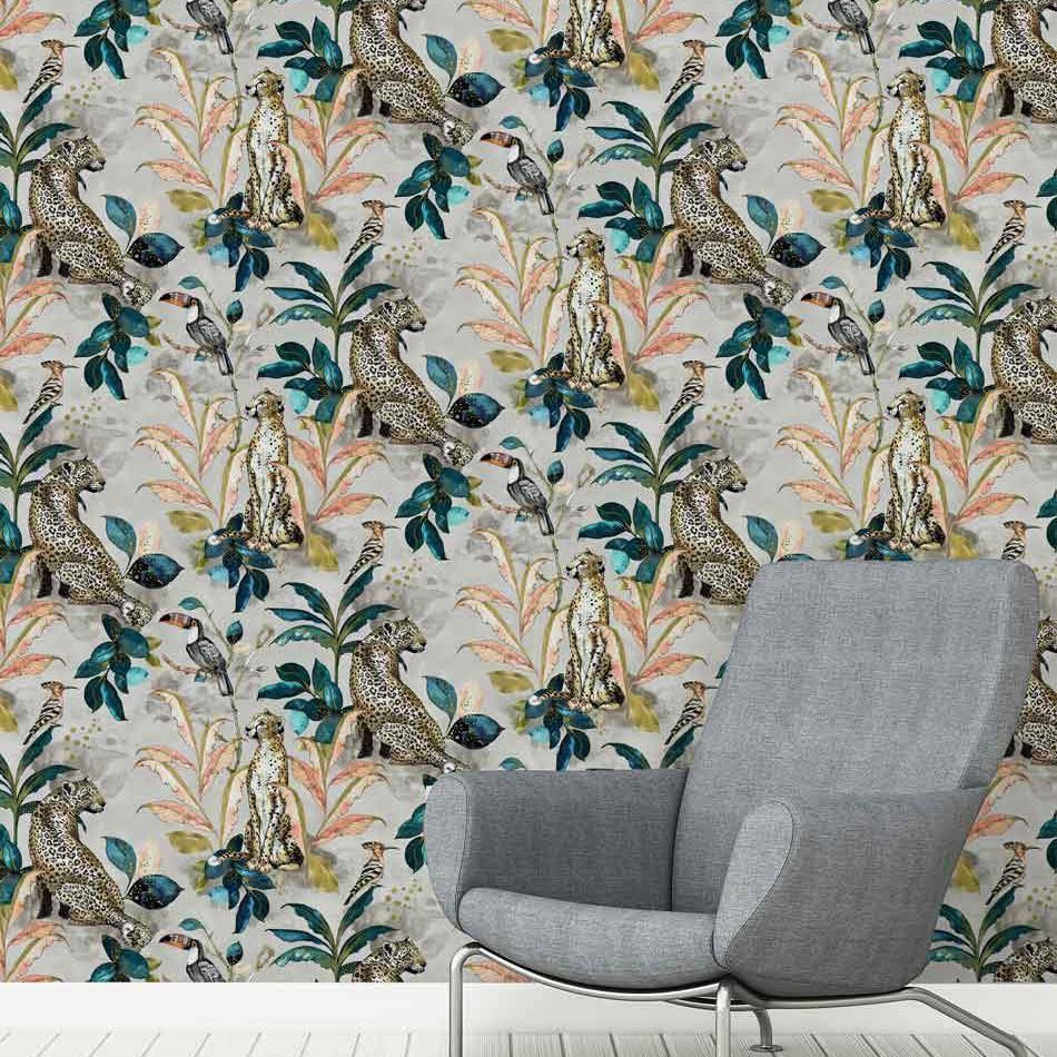 Cheetah Wallpaper - Taupe - Graduate Collection