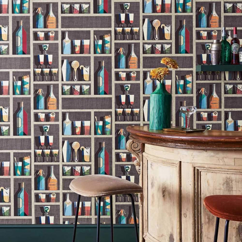 Cocktails Wallpaper - Fornasetti Senza Tempo - Cole & Son