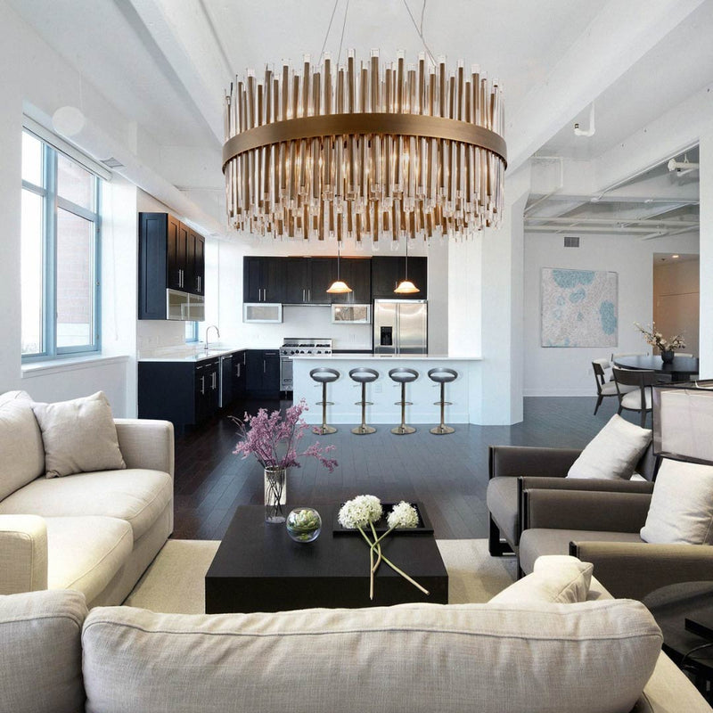 Colmar 80cm Chandelier - Antique Brass - RV Astley