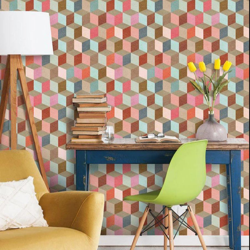 Coloured Geometry Wallpaper - Set of 3 Rolls - MINDTHEGAP