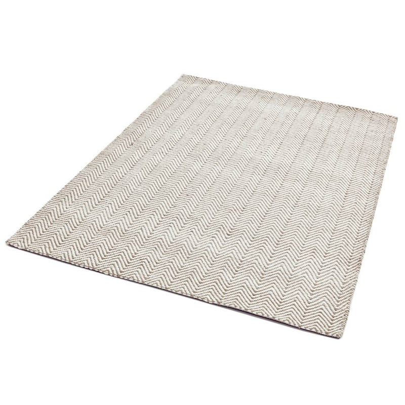 Cotton Chenille and Jute Herringbone Rug - Natural