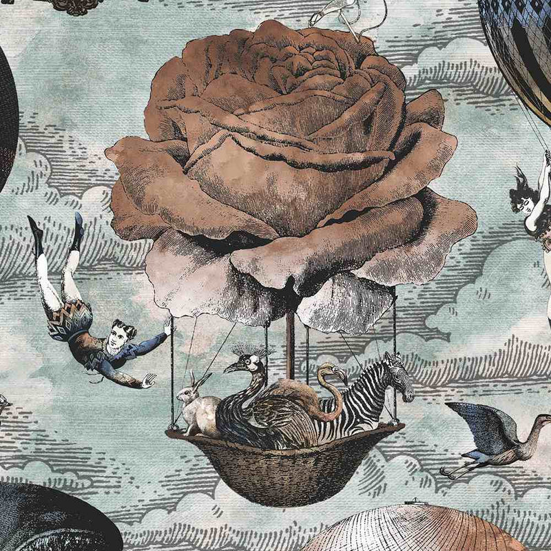 Curious Skies Wallpaper - Pink & Aqua - Brand Mckenzie