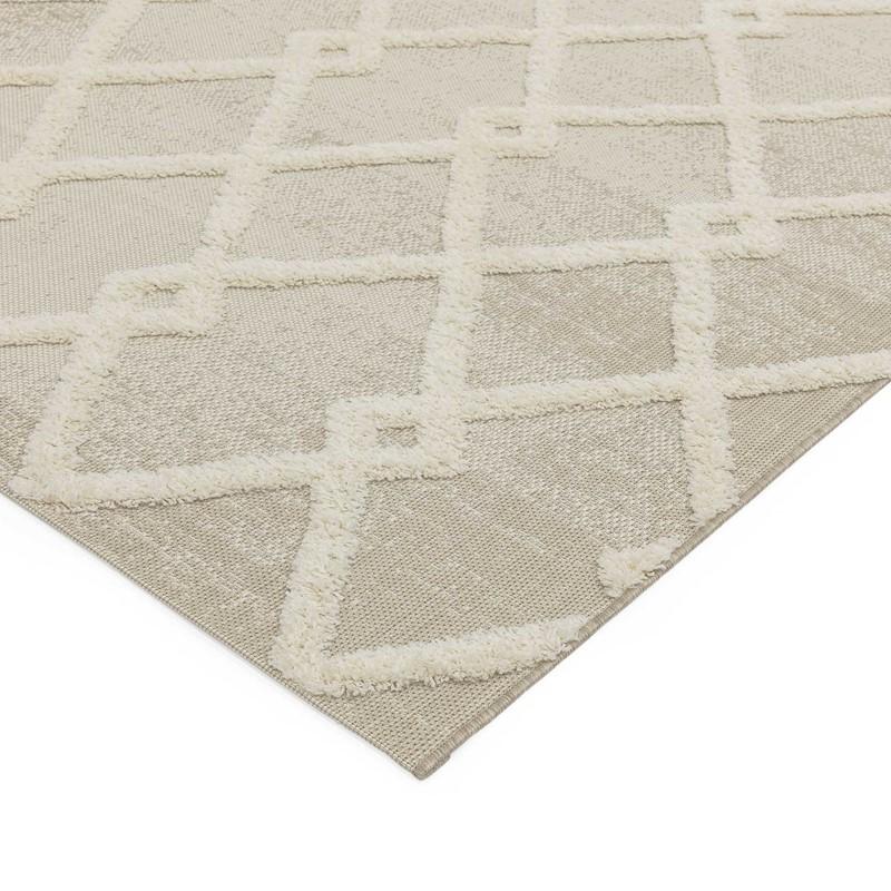 Diamond Print Indoor / Outdoor Rug - Natural Cream