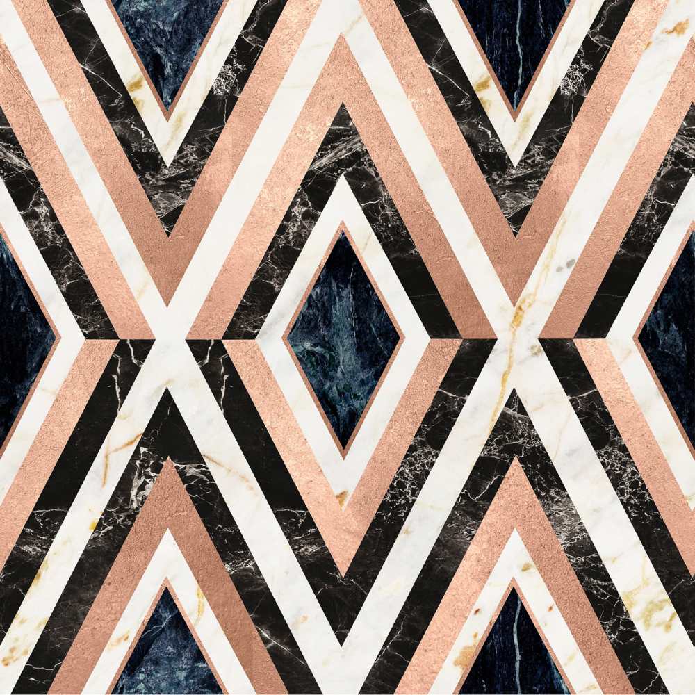 Diamonds Copper Metallic Wallpaper - MINDTHEGAP