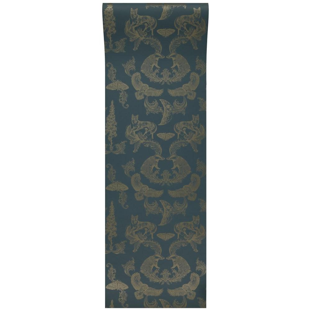 Dipped in Moonlight Wallpaper - Teal - Graduate Collection