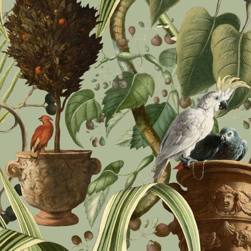 Exotic Menagerie Light Wallpaper - Set of 3 Rolls - MINDTHEGAP