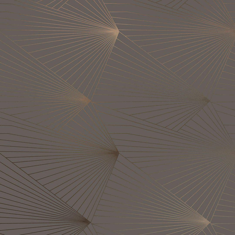 Fan Metallic Wallpaper - Bronze - Erica Wakerly
