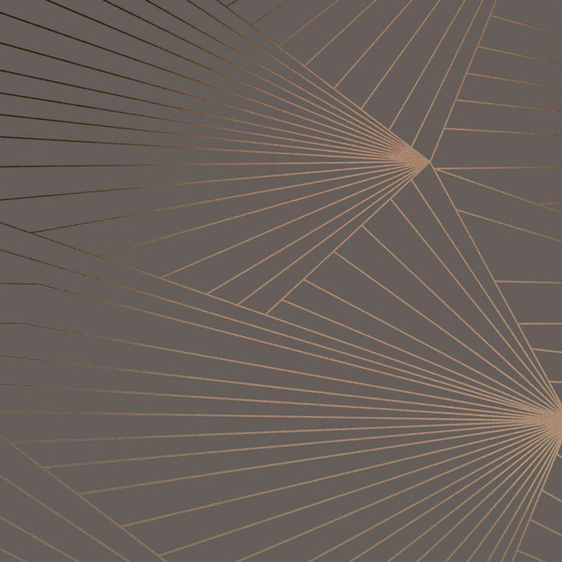 Fan Metallic Wallpaper - Bronze - Erica Wakerly