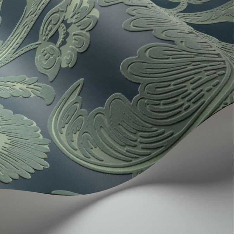 Fanfare Flock Wallpaper - Pearwood Collection - Cole & Son