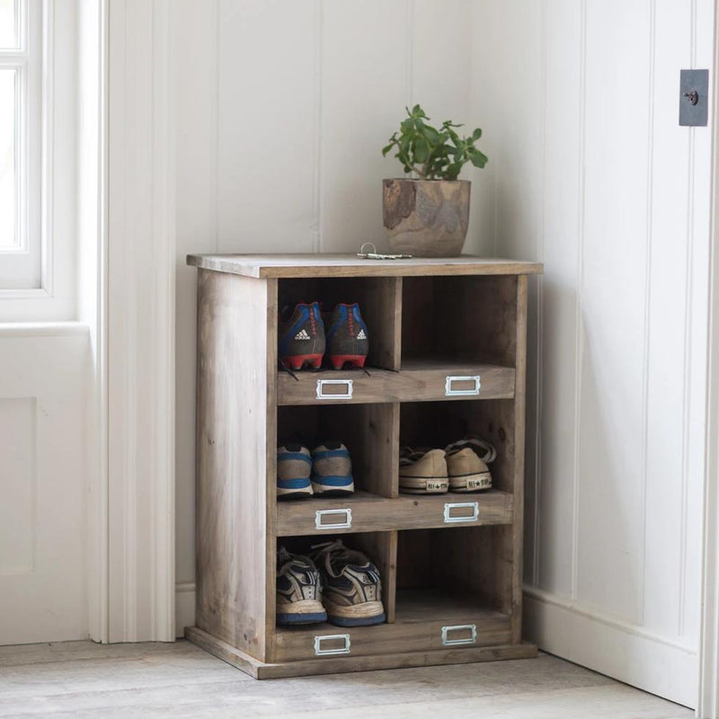 Fir Wood Shoe Storage Unit