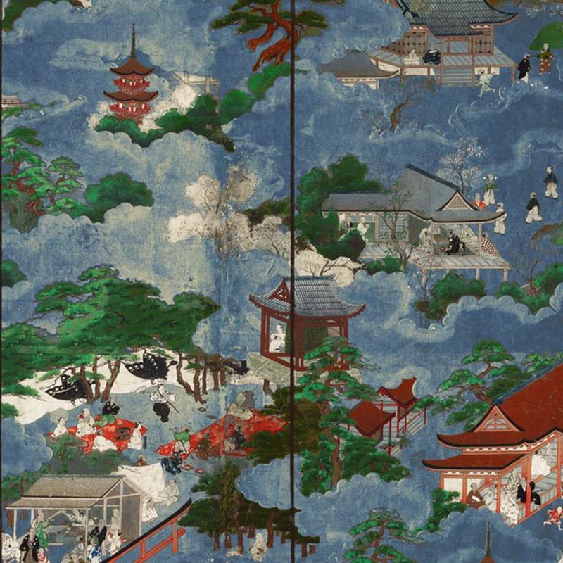 Floating World Blue Wallpaper - Set of 3 Rolls - MINDTHEGAP