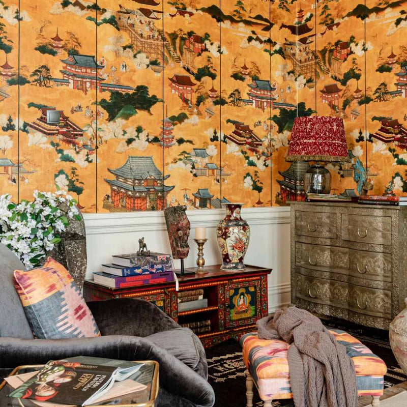 Floating World Golden Wallpaper - Set of 3 Rolls - MINDTHEGAP