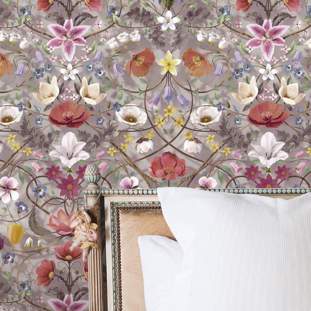 Flora Botanica Wallpaper - Dusk - Carmine Lake