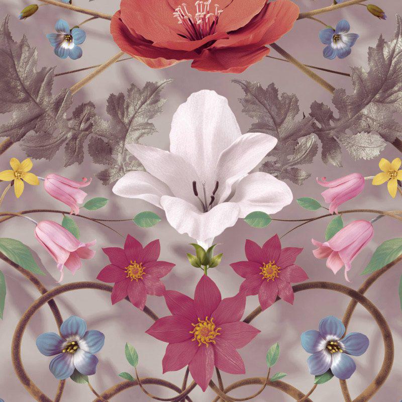 Flora Botanica Wallpaper - Dusk - Carmine Lake