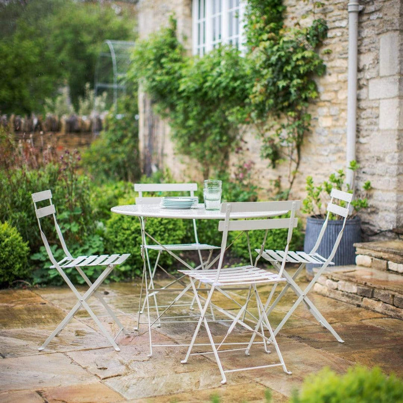 Folding Bistro Table & 4 Chair Set - Clay