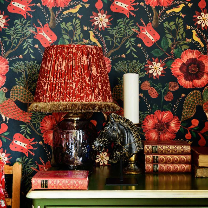 Folk Szekely Dark Wallpaper - Set of 3 Rolls - MINDTHEGAP