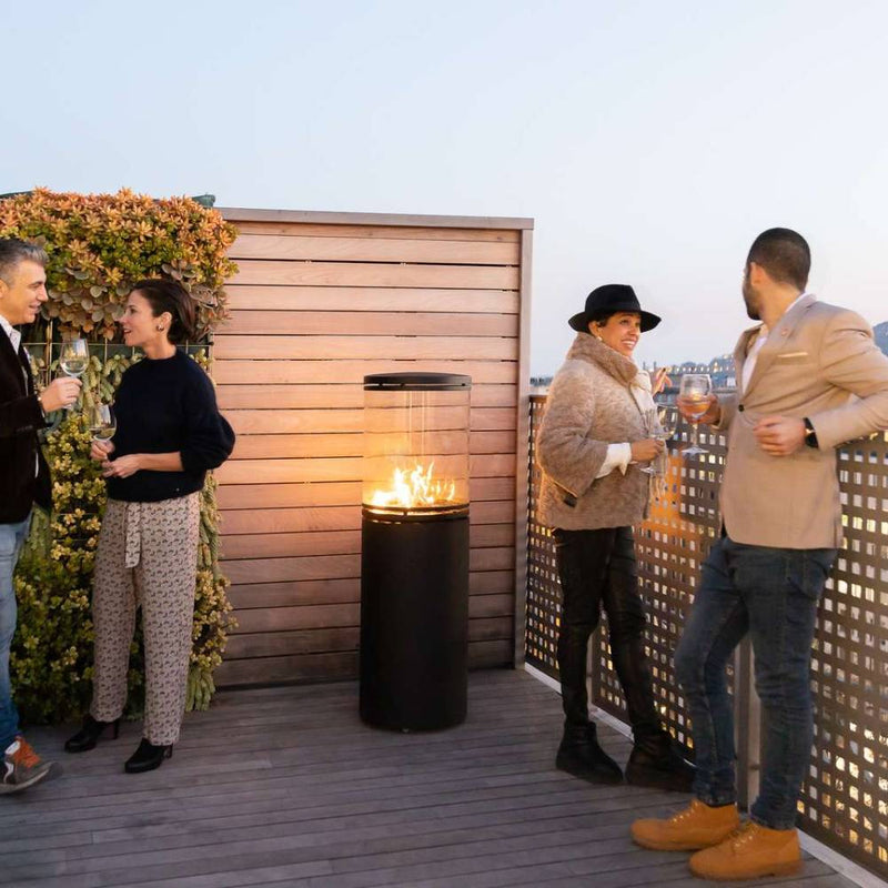 Freestanding Cylindrical Glass Patio Heater - Le Feu